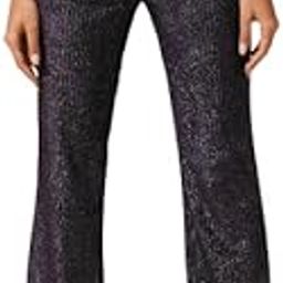 globus Women's High Rise Magic Shimmer High-Waist Flared Treggings-picture-1