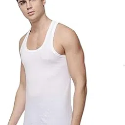 JainTraders Men's White Cotton Vests (Pack of 2) | Soft & Breathable Sleeveless Innerwear | Ideal-picture-34