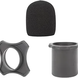 generic Microphone Sponge Cover Bottom Rod Sleeve Holder for Speech Live Performance Black-picture-16