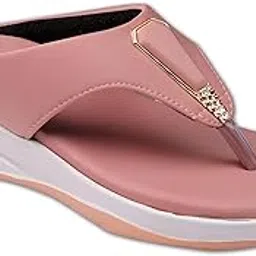 ortho club Fancy doctor slippers | Stylish chappal for women | Comfortable flat sandals for women stylish Women's Orthopedic Comfortable Wedge Flip Flops with Stylish Strap WSP58_PINK_7-picture-12