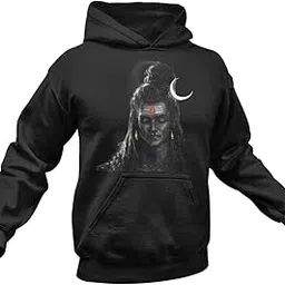 equallife 100% Cotton 300 GSM Full Sleeves Printed Hoodie-God - Shiva - 5 - Meditating Mahadev Design-by ZingerTees-Women-EL9410028-picture-36