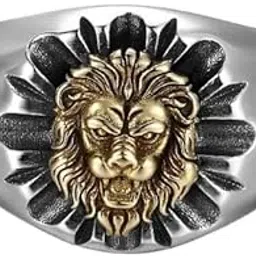 ajs Silver Tiger Head Ring Adjustable Silver Men's Ring, Wild Tiger Ring-picture-47
