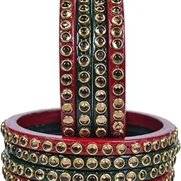 snehlata creations Lac Kundan Bangles for Women | Lakh Bangle Set for Women | Traditional Bridal Bangles Set for Weddings & Festivals |Set of 8-picture-18