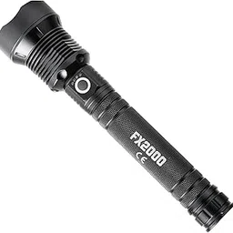FX2000 LED Flashlight - Ultra Bright Long Range Beam Distance | USB Rechargeable, 3 Light Modes, Zoomable Head, Heavy Duty Aluminium Body | Rechargeable Battery Included-picture-47
