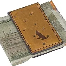 adamis Slim Leather Money Clip and Card Holder for Men and Women W362 Beige-picture-21