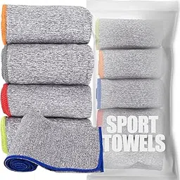 Microfiber Quick Dry Gym Towel, Silver ION Odor-Free Absorbent Fiber, Fast Drying, Men & Women Workout Gear for Body Sweat, Working Out, Towels, 5 Pack,16 * 26.8Inch-picture-18
