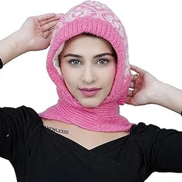 weanies Women's Soft Knitted Winter Warm Woolen Cap with Woolen Lovely Muffler|Fur Cap with Muffler- (A2CP)-picture-14