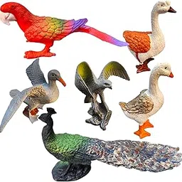 ZESTHOME Big Size Bird Toys Set for Kids – Pack of 6 PVC Rubber Birds (Parrot, Peacock, Duck, Goose, Pigeon & Eagle) – Educational Animal Figures for Pretend Play & Learning-picture-17