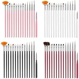 15Pcs Nail Art Brush Carving Pen DIY Tools for Professional Nail Salon Pink |Health & Beauty | Nail Care, Manicure & Pedicure | Nail Art Accessories (Black)-picture-24