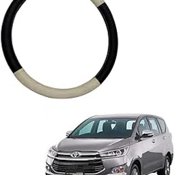 MATIES Leatherite Car Tyre Steering Cover for Toyota Innova Crysta Beige Brown-picture-22