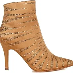 london rag Satin Rhinestone Ankle Party Boots-picture-50