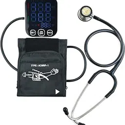 Dishan Digital S04 LED Blood Pressure Monitor with Voice Report & Excel III Stethoscope for Home Measurement Bp Monitor (Black)-picture-37