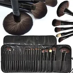 PROFESSIONAL MAKEUP BRUSHES SET OF 24PCS. WITH LEATHER STORAGE POUCH PREMIUM WOODEN HANDLE MAKEUP BRUSHES SET OF 24pcs.-picture-24