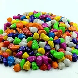 Indian Gardening 1KG Multicolour Painted Pebbles – Decorative Garden Stones | Aquarium Pebbles | Smooth Polished Finish | Eco-Friendly & Non-Toxic-image-56