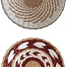 MERISHOPP®Woven Basket Wall Hanging Simple Hangings for Patio White 30cm Red 30cm|Home & Garden|Home Décor|Tapestries-picture-21