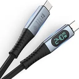 ETZIN 240W USB 4.0 Cable, 40Gbps 8K@60Hz PD Type C Cord, USB C to USB C Male to Male Cable Cord for Computer Type-C Laptop Pad Hub EPL-1421CC-picture-53