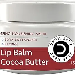 Dermistry SPF 10 Plumping Cocoa Butter Tinted Lip Balm with Retinol Coconut Oil Shea Butter for Dry Dark Pigmented Chapped Lips, Provides Sun Protection, Dark Black Pigmentation Remover Men Women 15ml-picture-14