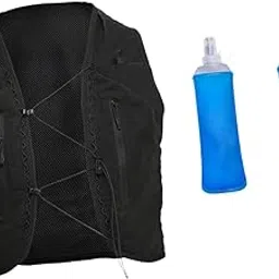 bnf® Hydration Vest Pack with 2X Water Bottles Rucksack for Jogging Trail Cycling L Sporting Goods | Outdoor Sports | Camping & Hiking | Hiking Backpacks | Hydration Packs image 1