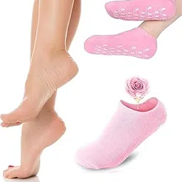 DEPRIXO Moisturizing Silicone Gel Socks for Women and Men gel socks for dry cracked feet crack heel repair socks foot moisturizer socks Spa Gel Socks Natural Oil and Vitamin E - Set Of 1-picture-18