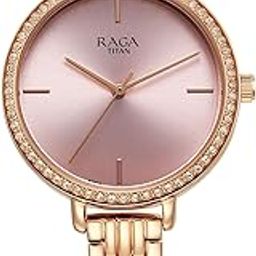 titan Raga Showstopper Quartz Analog Pink Dial Metal Strap Watch for Women-95286WM01/NT95286WM01-picture-14