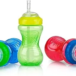 Nuby 3-Pack 10-oz Flexi-Straw Gripper Cup, Boy, BPA-Free-picture-15