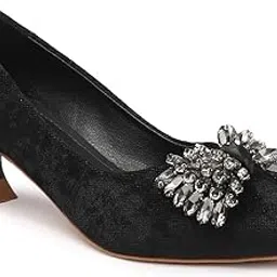 dollphin Women Pointed Toe Kitten Heel Pump Slip On Ballerinas Exclusive Tie DFA-115-picture-53