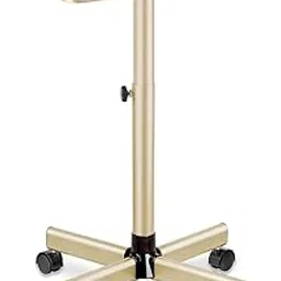 Champagne Colden Salon Rolling Tray Cart with Wheels, Adjustable Color Tray for Tattoo (Champagne Gold)-picture-42