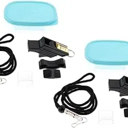 Calandis™ 2Pcs Pealess Coaches Whistle for Football Soccer Safety Referee Training | Safety Whistles | Emergency Gear | Camping & Hiking | Outdoor Sports-image-5