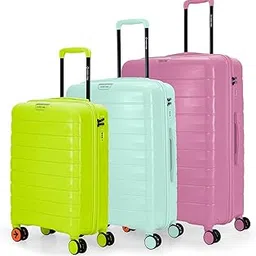 nasher miles Vienna Hard-Sided Polypropylene Luggage Set of 3 | 55cm, 65cm & 75cm | 8 Wheels Small, Medium & Large Trolley Bag for Travel | Suitcase (Multicolor)-picture-11
