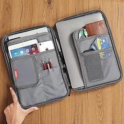 Wooum iPad 11 Pro Sleeve/Case/Pouch 9.7, 10.5, 10.9" Tablet Pouch/Tablet Sleeve/Tablet Bag/iPad Cover/Gadget Organizer Bag - Black-picture-24