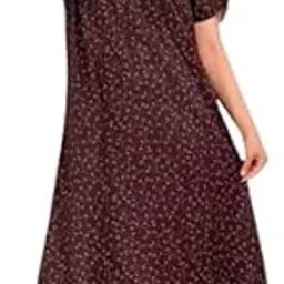 harvik international Women Cotton Printed Stylish Maxi Nightdress Button Night Gown Nighty for Ladies Women Maxi Gown,Nightsuits, Longwear Nighty-picture-20