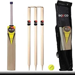 Elite Cricket Kit with Bat, Tennis Ball, Stumps, Bails and Bag (Age 12 to 15)-image-3