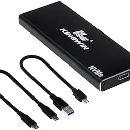 Kingwin NVMe SSD Adapter Enclosure, 10Gbps USB 3.1 Gen 2 to NVMe SSD Case, M.2 Key-M to USB C Adapter Enclosure, PCIe SSD Enclosure USB 3.0 USB C Cables, Support Windows XP / 7/10 / Mac OS-image-16
