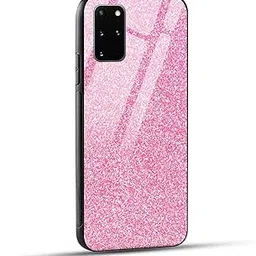 NDCOM for Samsung Galaxy S20 Plus Back Cover Pink Glitter Printed Glass Case-picture-16