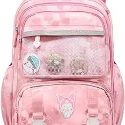 School Backpack for Girls - Kawaii School Bag, Multifunctional Lightweight Large Capacity Bag for Girls Kids, Stylish Travel Bag, Picnic Bag (42 X 25 X 15 CM)-image-3