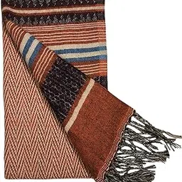 arvore Men and Women's Warm and Stylish Self Design Mix Wool Muffler/Scarf/Winter Wear-picture-49