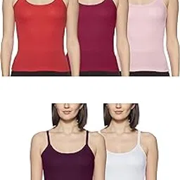 rupa softline Women's Modern Regular Fit Solid Camisole (201-5P_Multicoloured_L)-picture-18