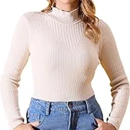98 north 98 Degree North Women Turtle Neck Pullover-G1156-OFFWHITE-picture-38