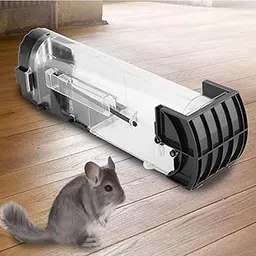 Rat Trap Cage for House Garden Patio, 32cm Long Transparent Mouse Trap, No Kill Reusable Catch & Release Steel Reinforced Pet & Wild Animal, Mice, Rodent Control Rat Catcher for Home & Warehouse-picture-22