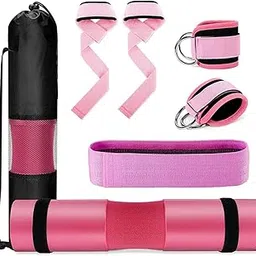 Bnf® Barbell Squat Pad Set Non Slip Bar Cushion for Lunges Workout Weight Lifting Pink|Barbells & Attachments|Sporting Goods-picture-13