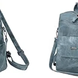 palay PU Leather Backpack for Women Travel Vintage Caramel Color Shoulder Bags Soft Briefcase Sling Handbag Men Blue 2 PCS-picture-40