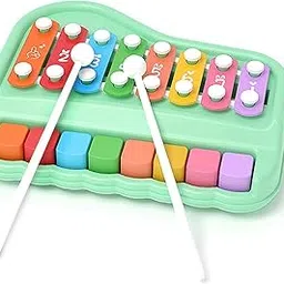 8 Tone Xylophone Learning Toys for Kids Educational Knock Playing 2 in 1 Colorful Percussion Musical Piano Toy - Non-Toxic Toy-image-41