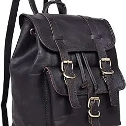 kirruu 14-inch Genuine Leather Ipad Backpack for Womens Leather Backpack Purse Professional Brown Bookbag for Work, Travel & Everyday Use-picture-29