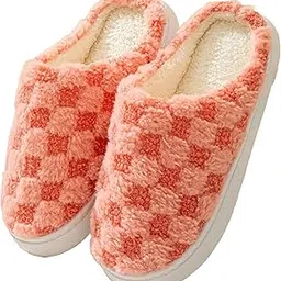 indus cloud Cozy Checkered Winter Slippers for Men & Women – Warm Indoor | Outdoor Plush House Slipper.-picture-54