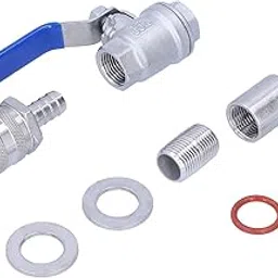 SIK Bulkhead Assembly, Safe and Durable Stainless Steel Kettle Valve 1/2In Stainless Barb and Kettle Bulkhead for Brewing Kettles for Professionals-image-19