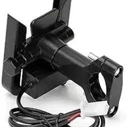 URS Enterprises Universal Shock Resistance Bike, Bullet, Sports Bike Mobile Phone Holder, Motorcycle Phone Mount Holder with Waterproof USB Charger Metal Alloy for Mobiles 4.7"- 6.8"-picture-13
