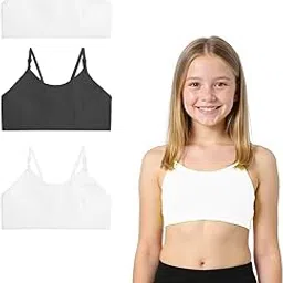 A.T.U.N. (ALL THINGS UBER NICE) Girls Cotton Beginners Bra for Teen and Teenagers (Pack of 3)| Non-Padded Breathable Training Bra with Adjustable Straps | Comfortable Daily Innerwear-picture-31