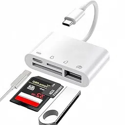 USB C to SD Card Reader 4 in 1 Type C Micro SD TF Card Reader with Charging Port USB C to USB Camera Memory Card Reader Adapter for MacBook Pro iPad Pro Galaxy S10/S9 and More USB C Devices-image-68