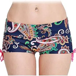 cokar Women's Lace Crochet Overlay Strappy Swim Board Shorts with Panty Liner-picture-23