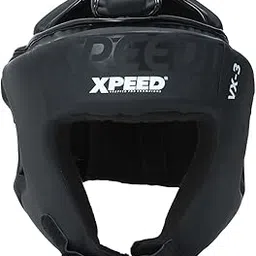 Xpeed Premium Matt PU Headguard for Boxing, Karate, MMA, Kickboxing, Durable Matt PU Construction | Open Face | High Tech Foam Padded | Non Slip Fit, Multi Adjustment Setting Headgear (S/M)-picture-32